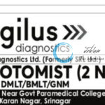 AGILUS DIAGNOSTICS LTD SRINAGAR PHLEBOTOMIST JOBS OPENING 2025