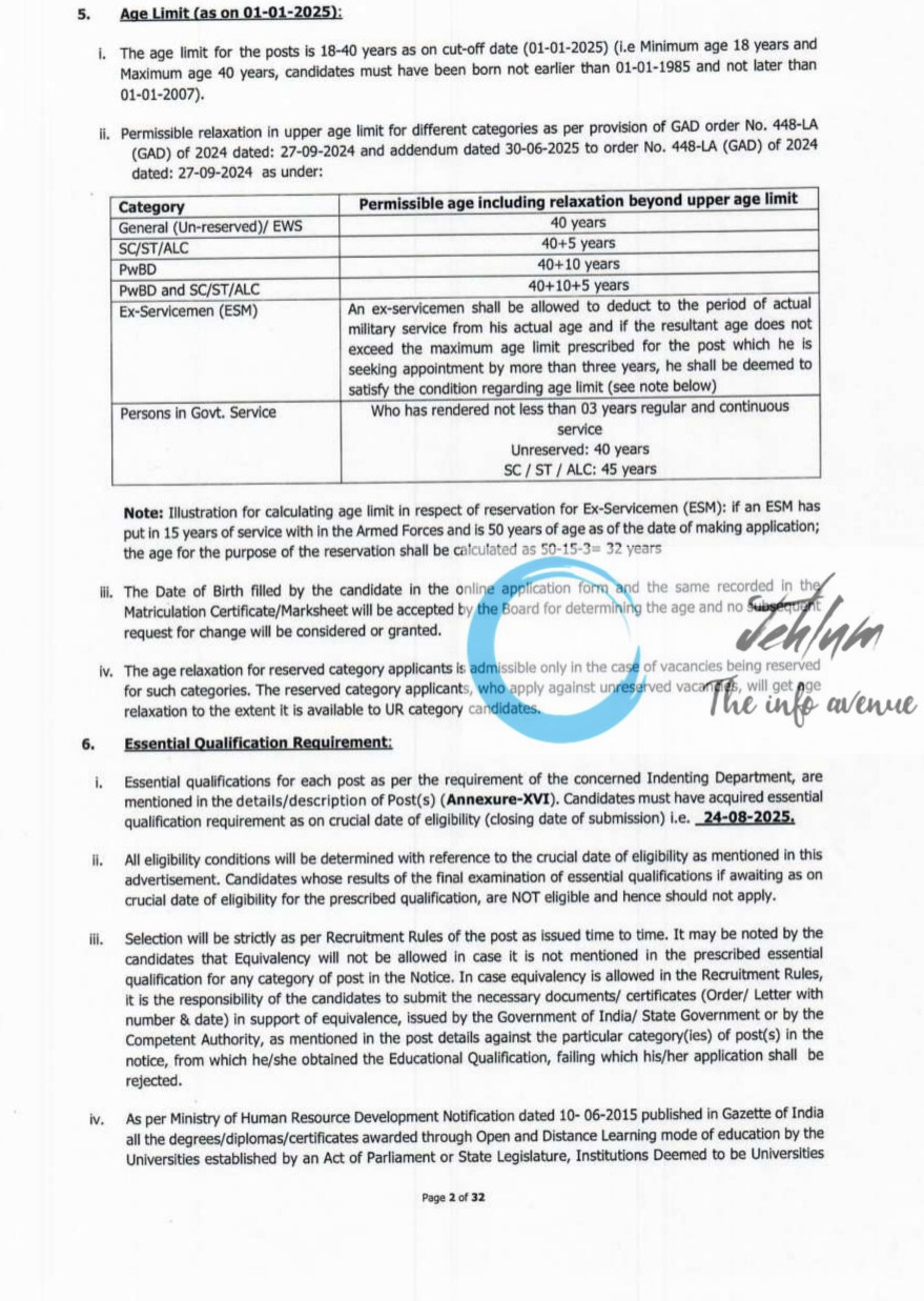 LAHDC KARGIL SUBORDINATE SERVICE RECRUITMENT BOARD RECRUITMENT ADVT NOTIFICATION NO KSSRB/Advert-Posts/2025-26/3078-91
