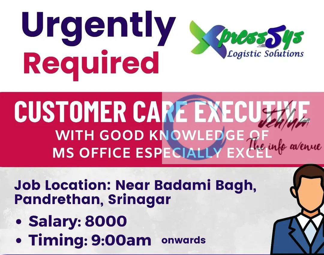 XPRESS SYS LOGISTIC SOLUTIONS SRINAGAR CUSTOMER CARE EXECUTIVE JOBS OPENING 2025
