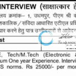 PM SHRI KENDRIYA VIDYALAYA NO 1 UDHAMPUR ATL INSTRUCTOR WALK IN INTERVIEW NOTIFICATION 2025
