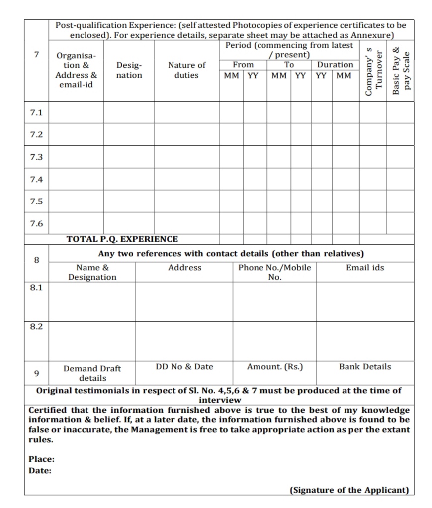HMT LIMITED PROFESSIONALS RECRUITMENT ADVT NOTIFICATION NO HMT/CHR/FTA/ADVT-1/2025-26