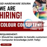 SD HARDWARE SOURA COLOUR CONSULTANT JOBS OPENING 2025