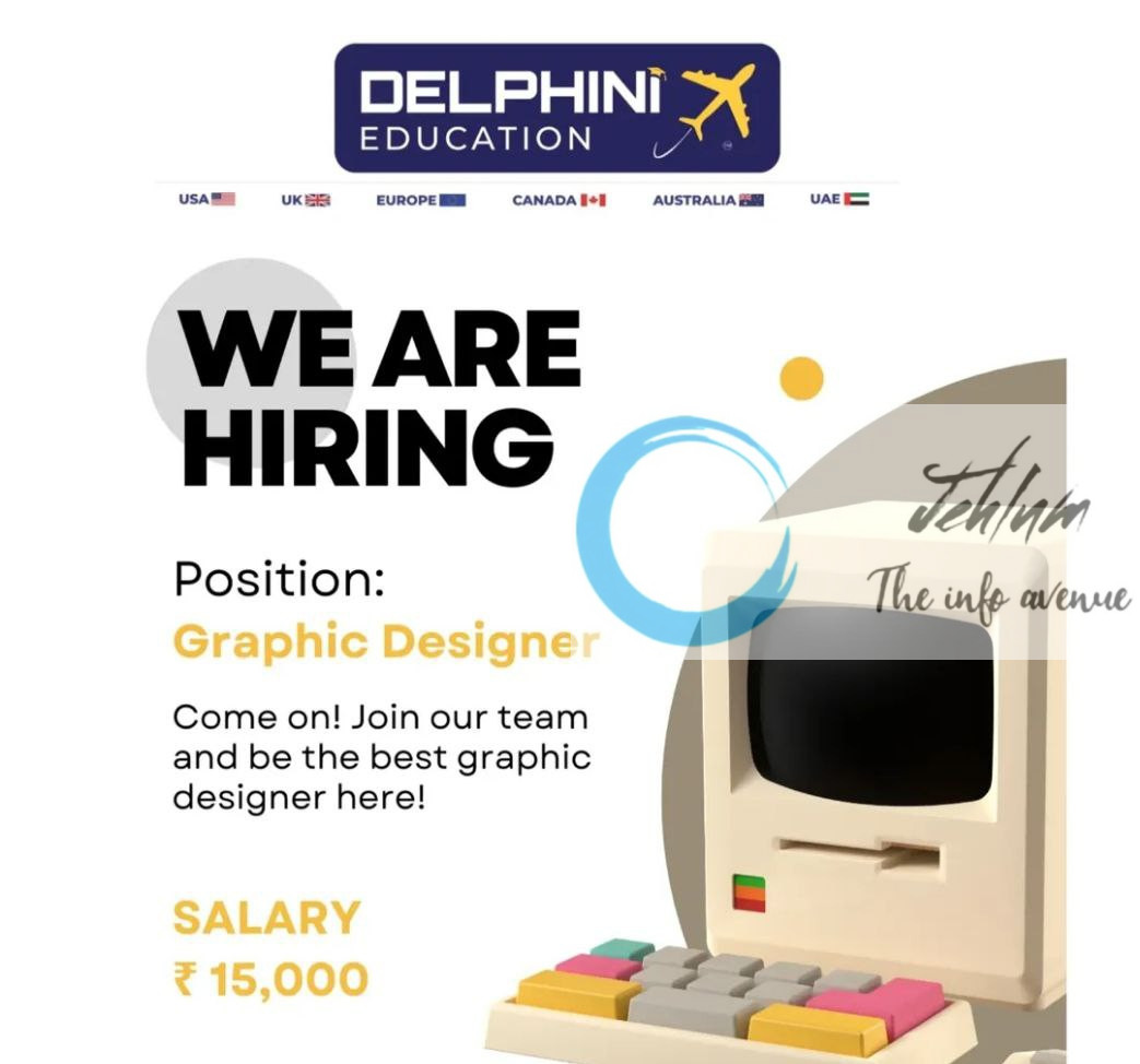 DELPHINI EDUCATION SRINAGAR GRAPHIC DESIGNER JOBS OPENING 2025