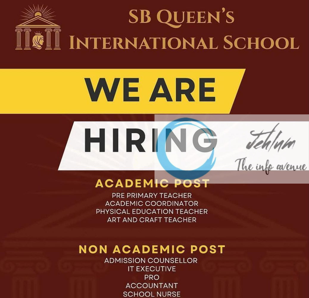 SB QUEEN'S INTERNATIONAL SCHOOL SRINAGAR FACULTY JOBS OPENING 2025