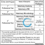 ABHILASHI UNIVERSITY FACULTY OF VETERINARY SCIENCES RECRUITMENT ADVT NOTIFICATION 2025