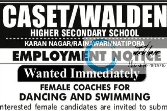 CASET/WALDEN HIGHER SECONDARY SCHOOL JOB OPPORTUNITIES 2025