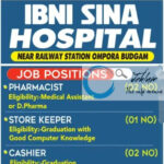 IBNI SINA HOSPITAL ISH Ompora Budgam Pharmacist Store Keeper Cashier Recruitment 2025