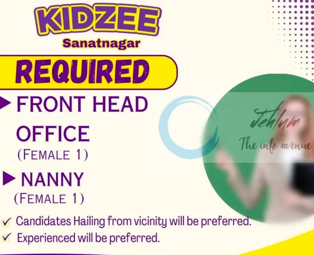 KIDZEE SRINAGAR JOB OPPORTUNITIES 2025