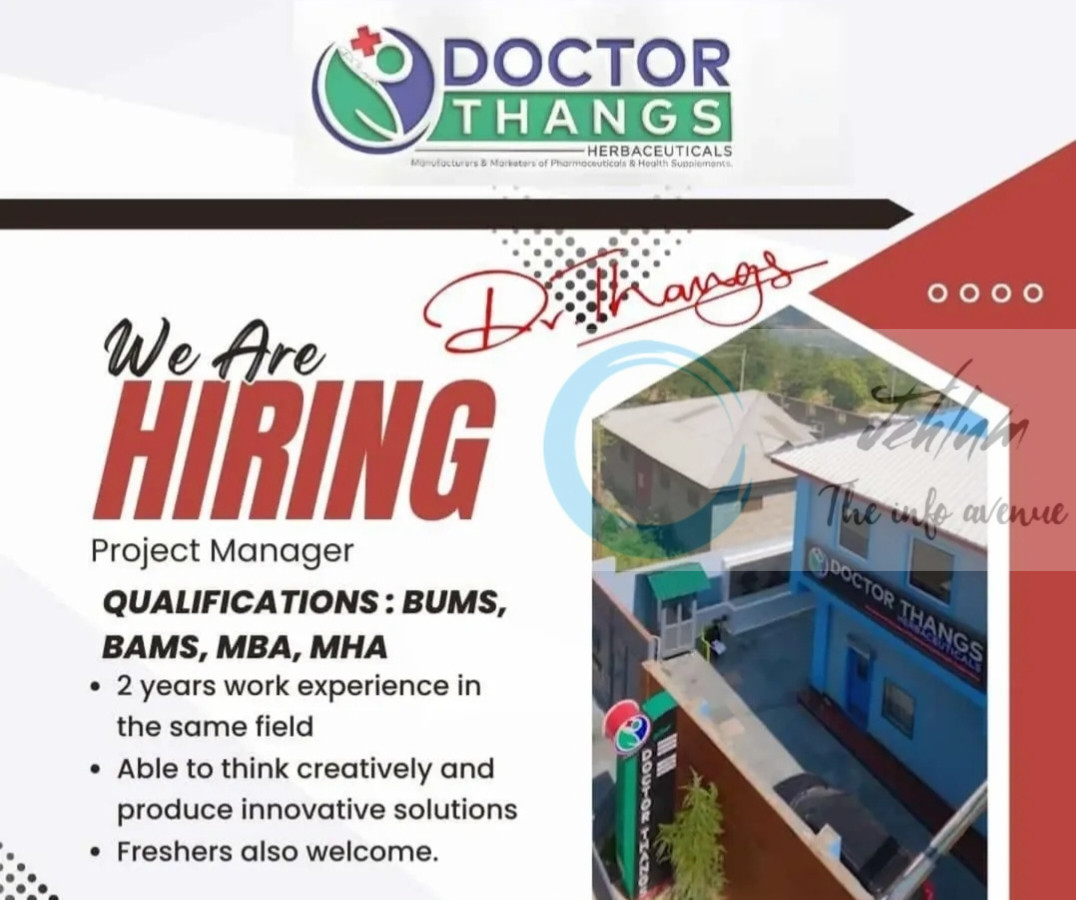 DOCTOR THANGS HERBACEUTICALS Srinagar Hiring Project Manager Career Growth 2025