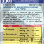 FOOTWEAR DESIGN AND DEVELOPMENT INSTITUTE FDDI Technologist/Jr Technologist Job Posts Notification FDDI/ADV/16/2025