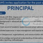 Aspire World School AWS Srinagar Principal Job Opportunity Advertisement 2025