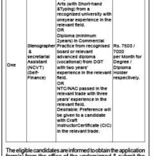 INDUSTRIAL TRAINING INSTITUTE ITI SHOPIAN GUEST INSTRUCTOR JOB OPPORTUNITIES NOTICE M/SPNWESTT/2025/338-40
