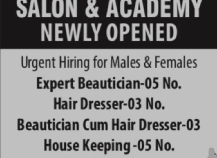 Valentino Luxury Salon Academy Srinagar Hiring Expert Beautician/Hair Dresser 2025