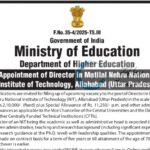 MOTILAL NEHRU NATIONAL INSTITUTE OF TECHNOLOGY UTTAR PRADESH DIRECTOR JOB OPPORTUNITIES NOTICE 35/4/2025/TS-III/2025
