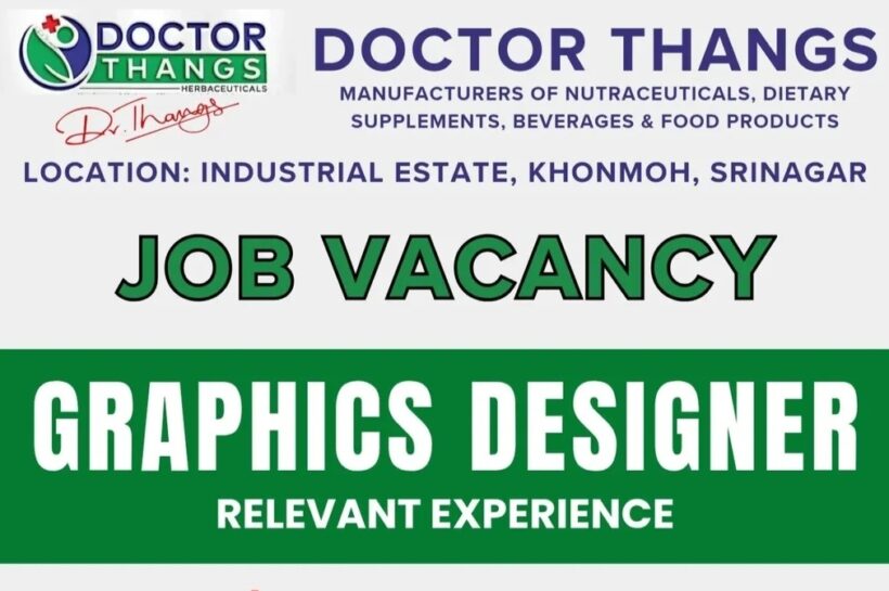Doctor Thangs Srinagar Exciting Graphics Designer Opportunity 2025 Doctor Thangs Srinagar Exciting Graphics Designer Opportunity 2025
