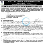 BABA GHULAM SHAH BADSHAH UNIVERSITY BGSBU RAJOURI AP/TEACHING ASSISTANT OPPORTUNITIES WALK IN INTERVIEW DIPK-NB-18-04-25