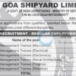 GOA SHIPYARD LIMITED GSL MINISTRY OF DEFENCE JOB OPPORTUNITIES NOTICE 06/2025