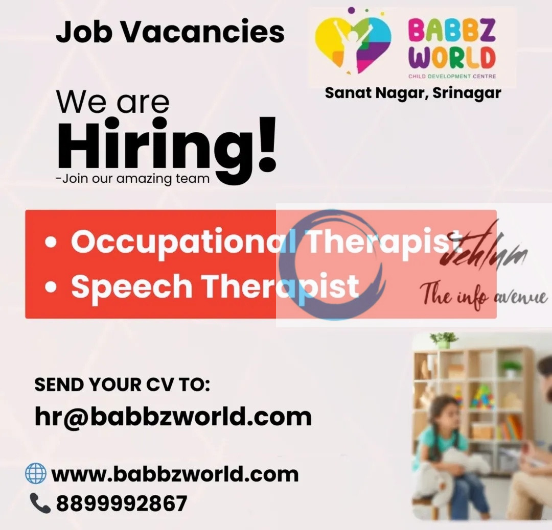 Babbz World Srinagar Occupational Therapist Speech Therapist Job Opportunities 2025