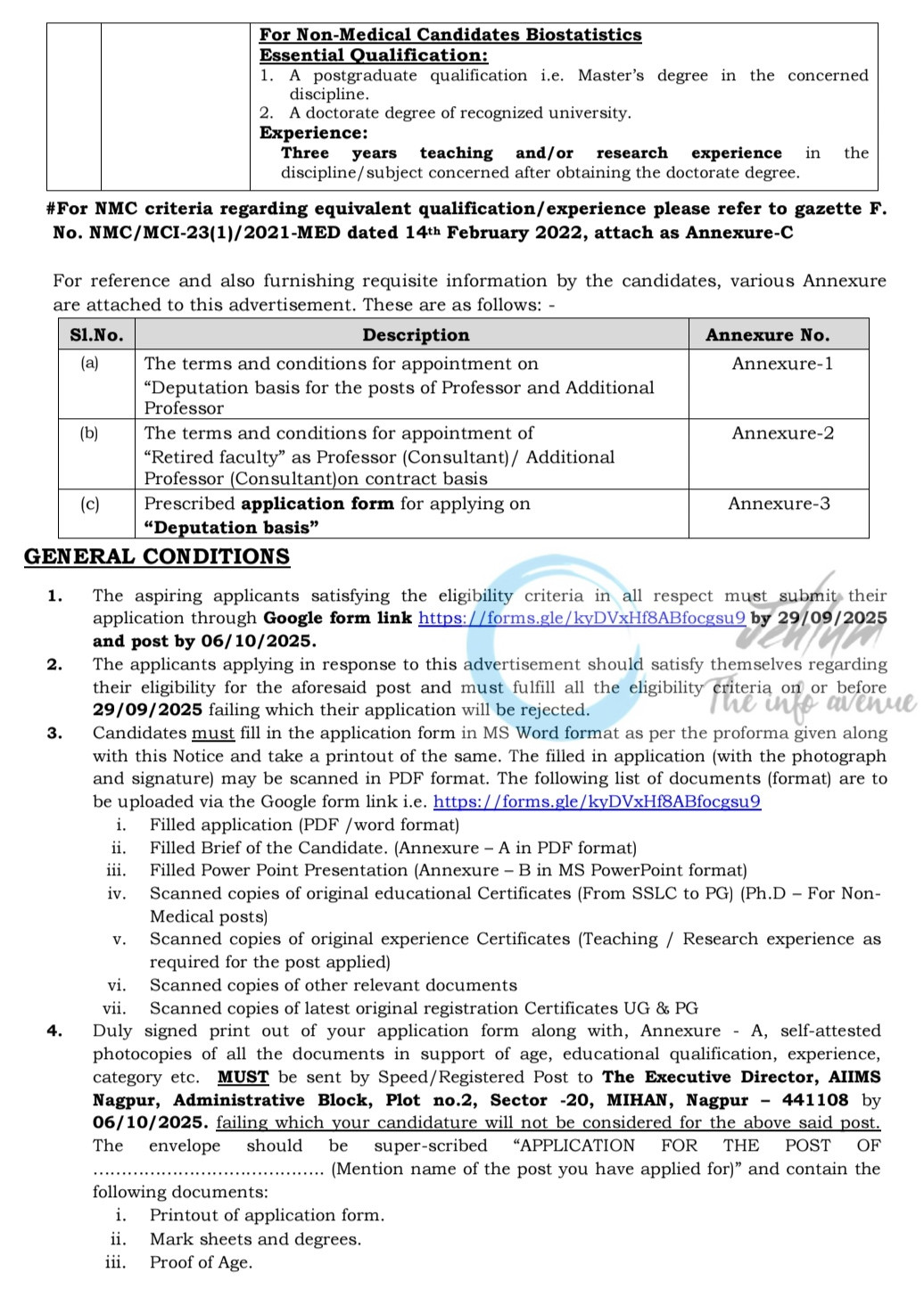 All India Institute of Medical Sciences AIIMS Nagpur Faculty Group A Direct Recruitment Various Advertisement No AIIMS/NGP/Admin I/Faculty/2025/02