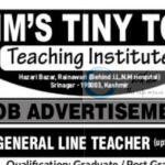 EMMS TINY TOTS SRINAGAR TEACHING POST OPPORTUNITY WALK IN EMS/Advt/08/2025
