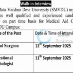 SHRI MATA VAISHNO DEVI UNIVERSITY SMVDU KATRA JOB OPPORTUNITIES WALK IN SMVDU/Adm/Estt/NT/25/701