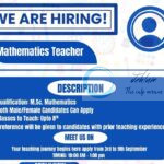 Linton Hall School Srinagar Mathematics Teacher Recruitment Opportunity 2025