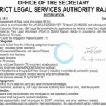 DISTRICT LEGAL SERVICES AUTHORITY RAJOURI DLSA PLVs JOB OPPORTUNITIES NOTICE DLSAR/1411