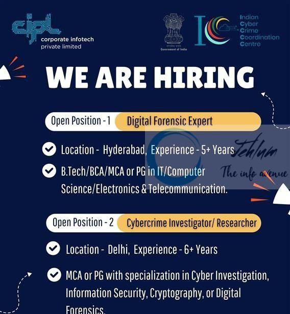 CORPORATE INFOTECH PRIVATE LIMITED CIPL DELHI/ HYDERABAD JOB OPPORTUNITIES NOTICE 2025