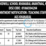 ARMY GOODWILL SCHOOL AGS ANANTNAG TEACHING JOB OPPORTUNITIES 2025