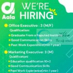 AALA CABS SRINAGAR OFFICE EXECUTIVE/MARKETING EXECUTIVE JOB OPPORTUNITIES NOTICE 2025