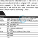 KASHMIR MEDICAL COLLEGE HOSPITAL KMC MILLI TRUST SRINAGAR JOB OPPORTUNITIES WALK IN 01 OF 2025