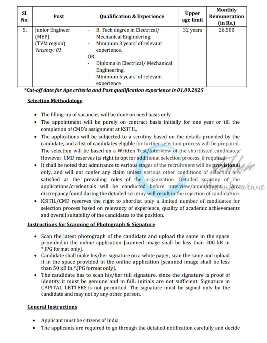 CENTRE FOR MANAGEMENT DEVELOPMENT CMD KERALA STATE INFORMATION TECHNOLOGY INFRASTRUCTURE LTD KSITIL JOB OPPORTUNITIES NOTICE CMD/KSITIL/PMU/01/2025