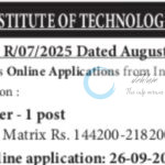 INDIAN INSTITUTE OF TECHNOLOGY IIT KHARAGPUR CHIEF ENGINEER JOB OPPORTUNITIES NOTICE R/07/2025