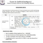 IUST CENTRE FOR ARTIFICIAL INTELLIGENCE JUNIOR TECHNICAL ASSISTANT JOB OPPORTUNITIES NOTICE IUST/CAI/25/295