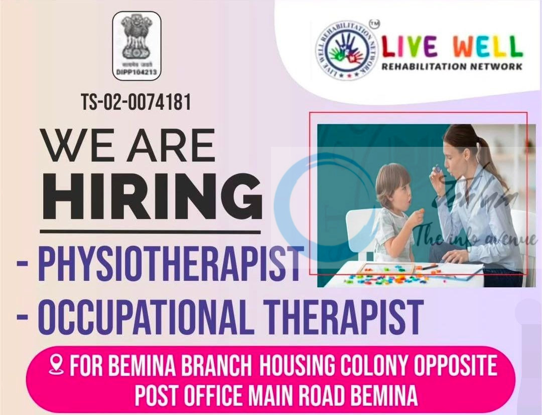 LIVE WELL REHABILITATION NETWORK SRINAGAR PHYSIOTHERAPIST/OCCUPATIONAL THERAPIST JOB OPPORTUNITIES NOTICE 2025