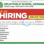 Delhi Public School DPS Srinagar Enthusiastic Educator Job Openings Recruitment 2025