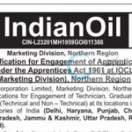 INDIAN OIL CORPORATION LIMITED IOCL TRADE APPRENTICE OPPORTUNITIES NOTICE IOCL/MKTG/NR/APPR/2025-26/1