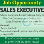 NEXTGEN CONSTRUCTIONS NGC SANGRAMA SALES EXECUTIVE JOB OPPORTUNITIES 2025