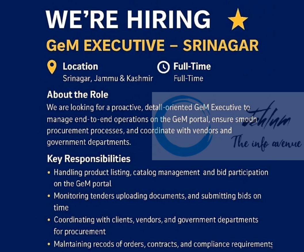 MILESTONE GROUPS SRINAGAR GEM EXECUTIVE JOB OPPORTUNITIES 2025