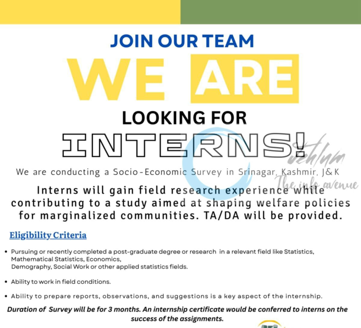 MISSION FOUNDATION SRINAGAR INTERNS JOB OPPORTUNITIES 2025