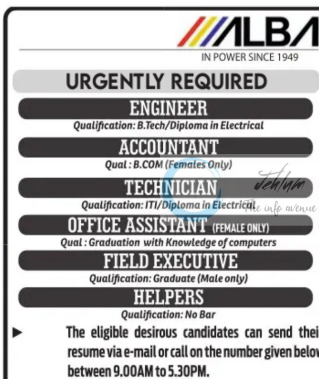 ALBA SRINAGAR JOB OPPORTUNITIES 2025 2 ALBA SRINAGAR JOB OPPORTUNITIES 2025