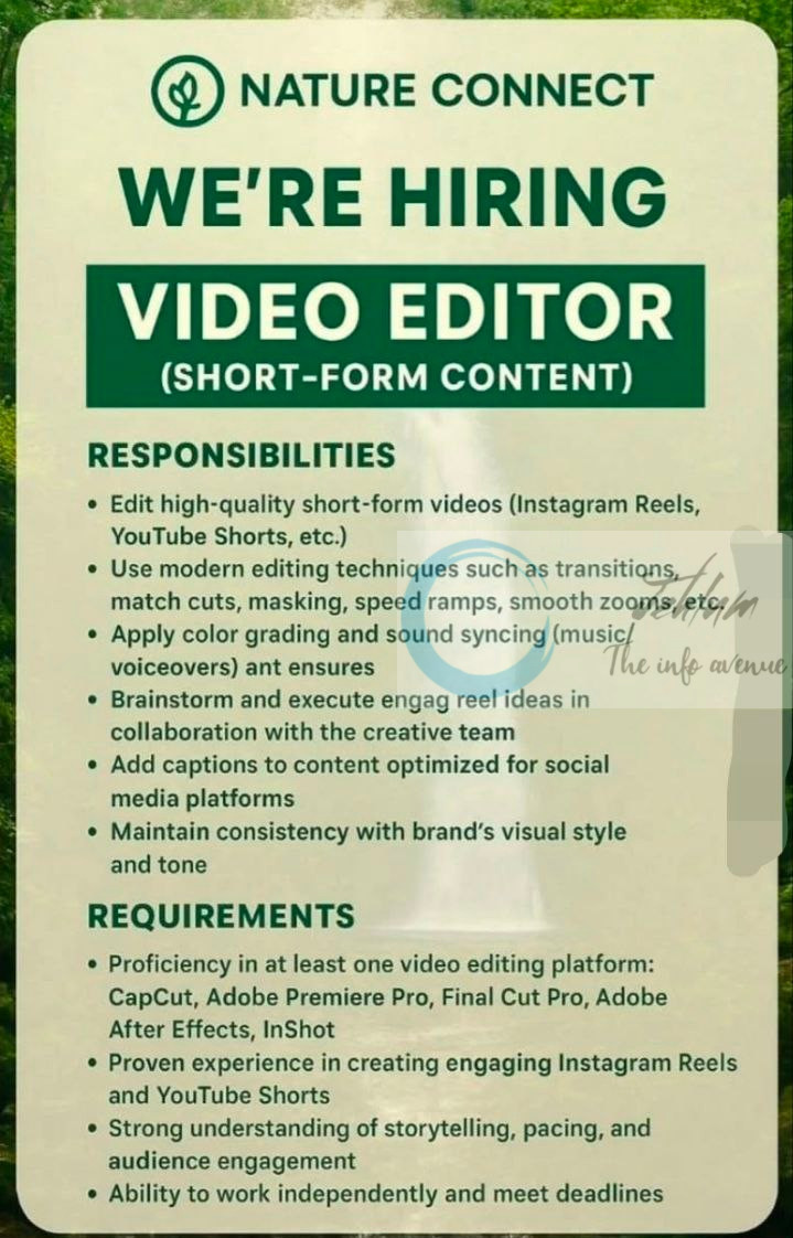 NATURE CONNECT SRINAGAR JOB OPPORTUNITIES 2025