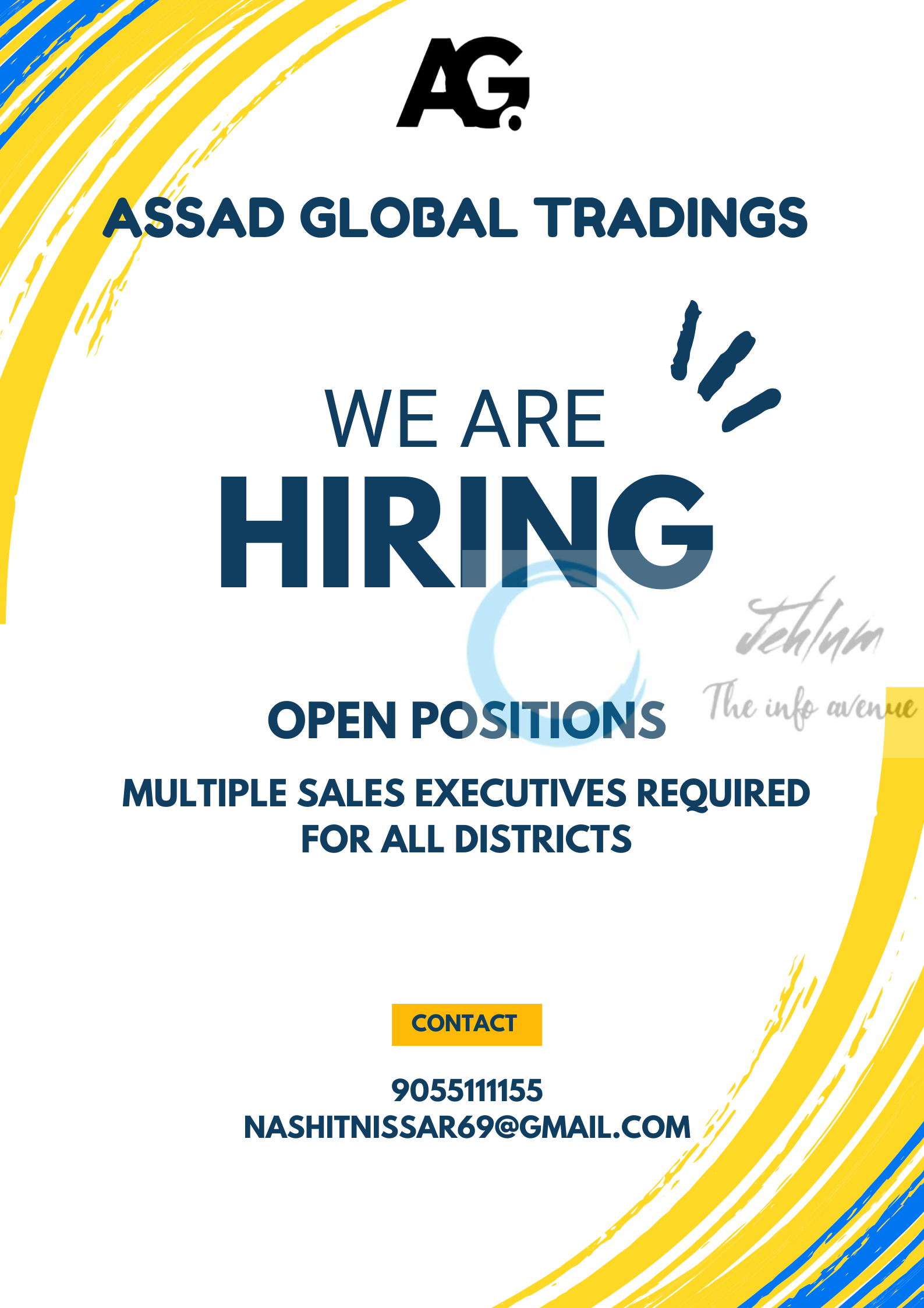 Assad Global Tradings Hiring Sales Executives All Districts 2025 Job Opportunities