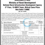 Ministry of Rural Development NRIDA Recruitment Advt 01 2025