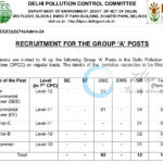 Govt of NCT Delhi Pollution Control Committee DPCC Environmental Department Group A Posts Recruitment 2025