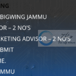 Honda BigWing Jammu Sales Advisor/ Digital Marketing Advisor job opportunities 2025