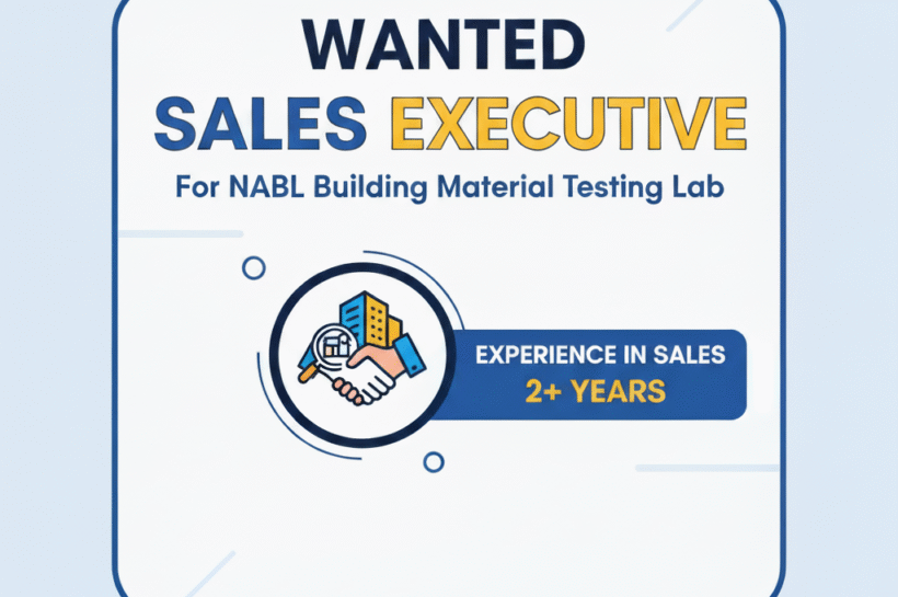NABL Building Material Testing Lab jammu sales executive job opportunities 2025 NABL Building Material Testing Lab jammu sales executive job opportunities 2025