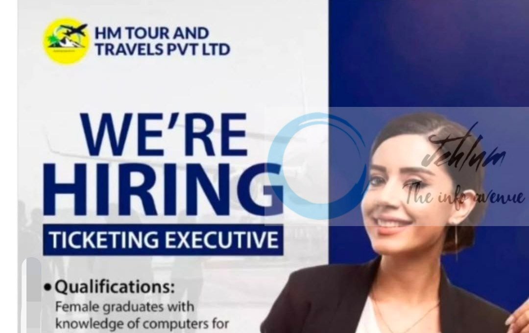 HM TOUR AND TRAVELS PVT LTD SRINAGAR TICKETING EXECUTIVE JOB OPPORTUNITIES 2025