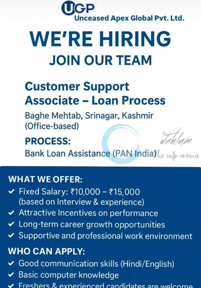 Unceased Apex Global Pvt Ltd srinagar job opportunities notice 2025 1 Unceased Apex Global Pvt Ltd srinagar job opportunities notice 2025