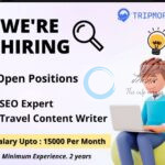 TRIPMORE TOUR AND TRAVELS SRINAGAR SEO EXPERT AND TRAVEL CONTENT WRITER JOB OPPORTUNITIES 2025